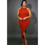 Ribbed and Curvy Plus Dress - DRESSES
