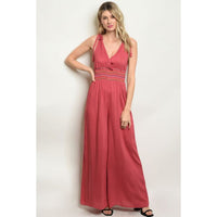 Rose Wide Leg Waist Design Jumpsuit - Best YOU by HTS