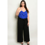 Royal Polka Dot Plus Jumpsuit - Best YOU by HTS