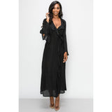 Ruffle Kimono Dress - DRESSES