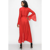 Ruffle Kimono Dress - DRESSES