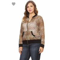 Sheer Mesh Cheetah Jacket