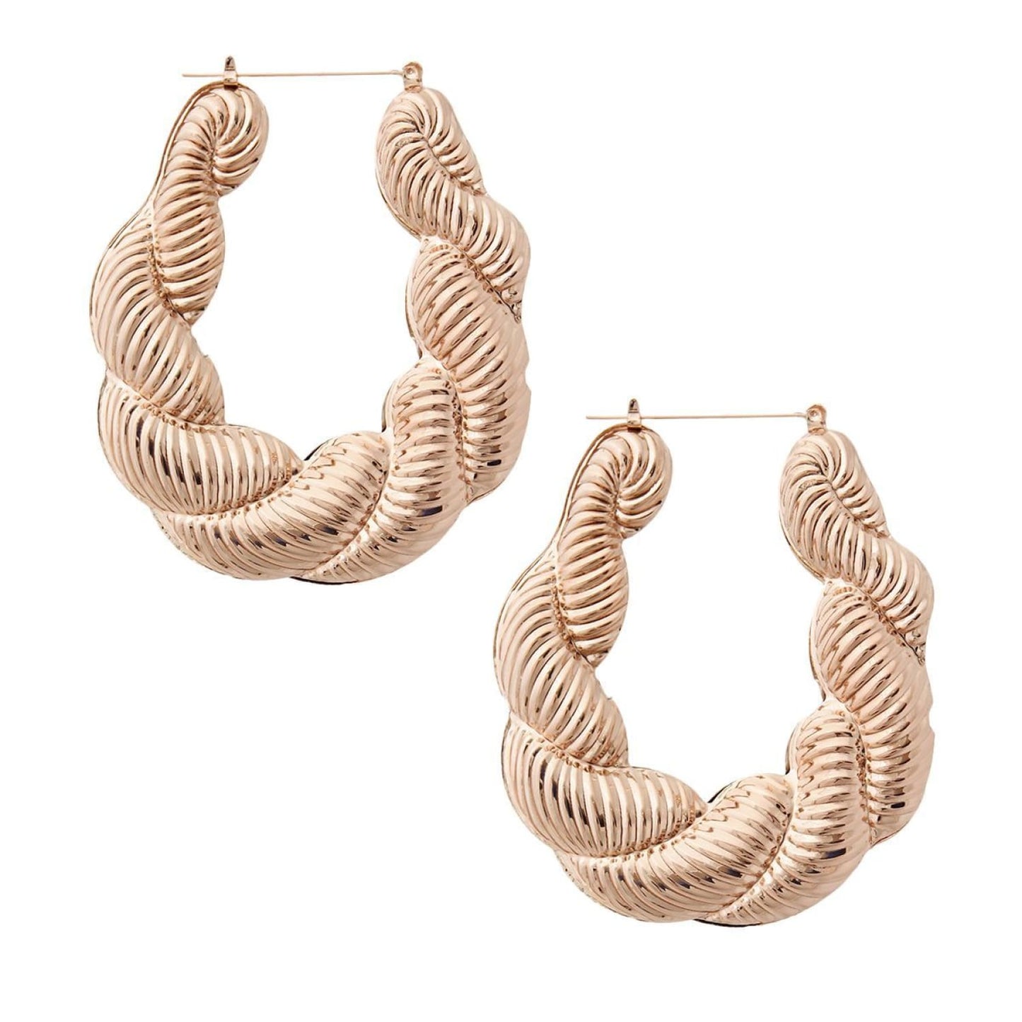 Twisted Hoop Earrings - Accessories