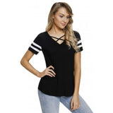 Varsity V-Neck Top - Black - Best YOU by HTS