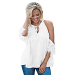 White Lace Detail Oversleeve Tank Top - TOPS
