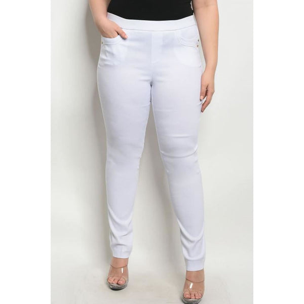 White Pencil Pants Plus - Best YOU by HTS