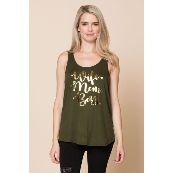 Wife Mom Boss Tank Top - Best YOU by HTS