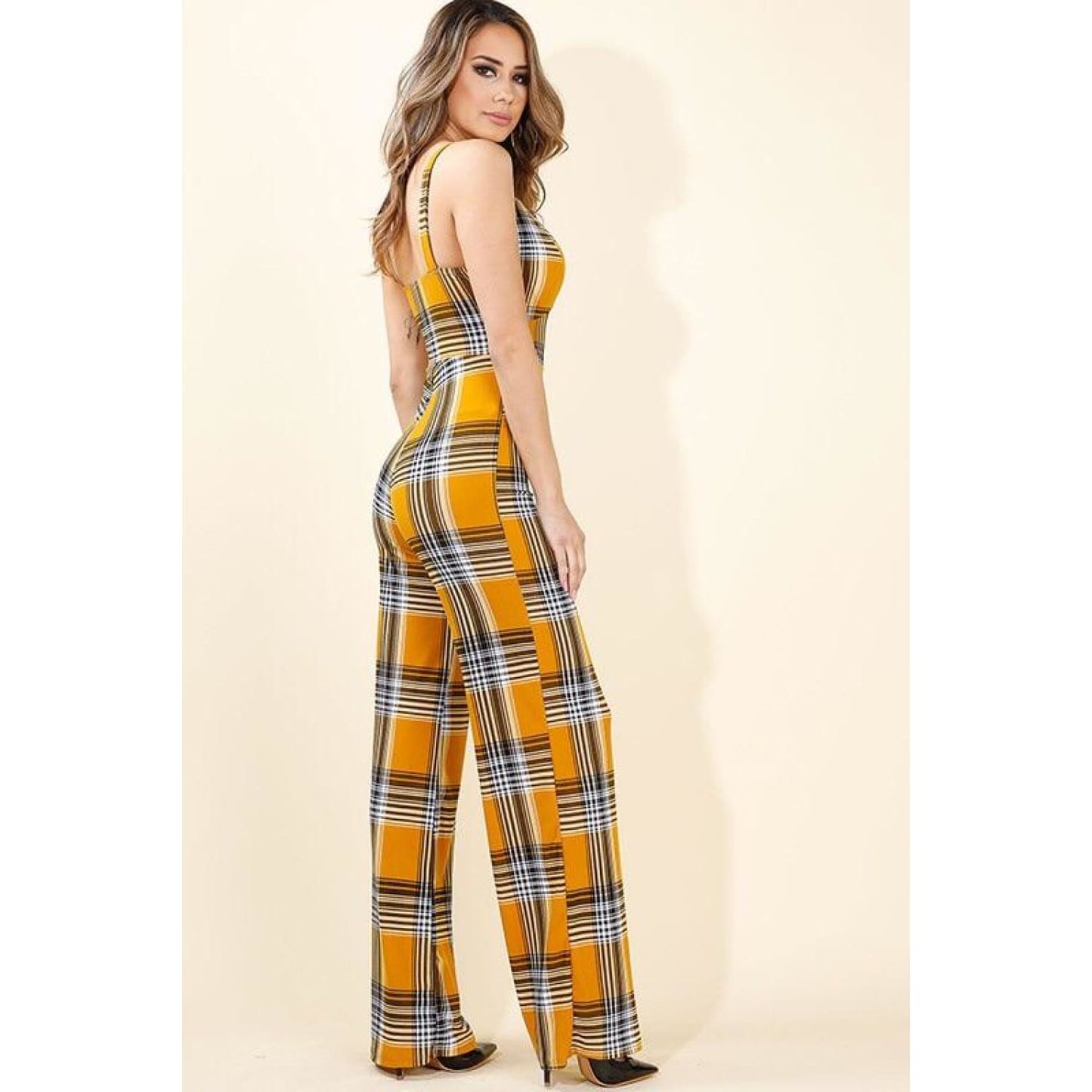 Yellow Plaid Jumpsuit - Best YOU by HTS