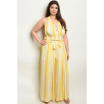 Yellow Stripes Plus Pants Set - Best YOU by HTS